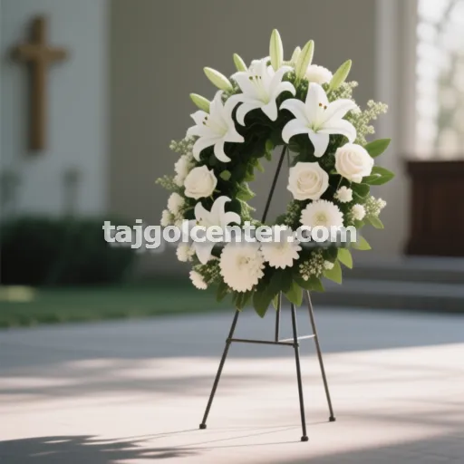 تاج گل تسلیت تشییع جنازه در شمال تهران اوین