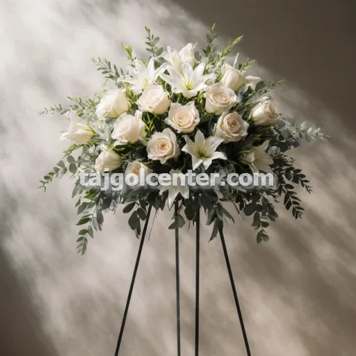 تاج گل تسلیت تشییع جنازه در شمال تهران قلهک