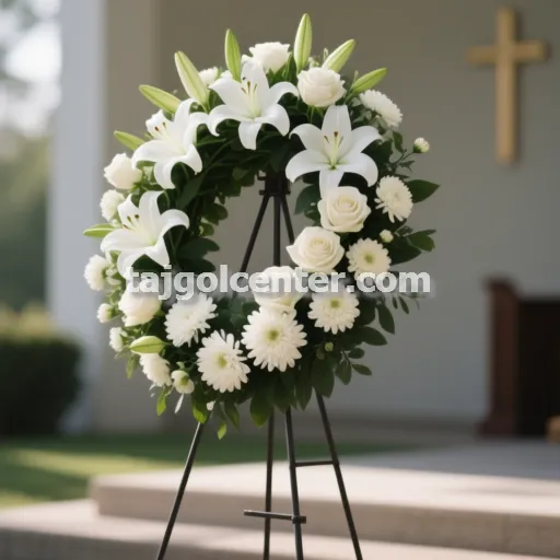 تاج گل تسلیت تشییع جنازه در شمال تهران کامرانیه